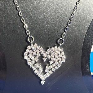 Cubic Zirconia Heart Necklace